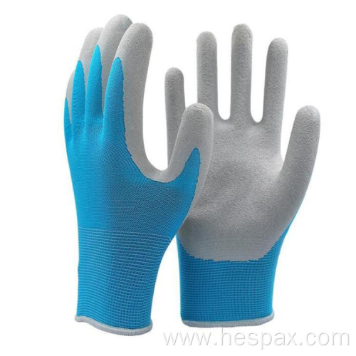 Hespax Latex Sandy Labour Glove Industrial Assembly Auto